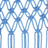Gordijn macram&eacute; 140x240 cm katoen blauw
