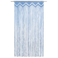 Gordijn macram&eacute; 140x240 cm katoen blauw