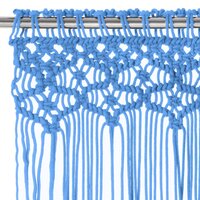Gordijn macram&eacute; 140x240 cm katoen blauw