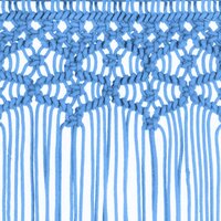 Gordijn macram&eacute; 140x240 cm katoen blauw