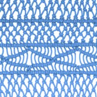 Gordijn macram&eacute; 140x240 cm katoen blauw