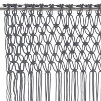 Gordijn macram&eacute; 140x240 cm katoen antraciet