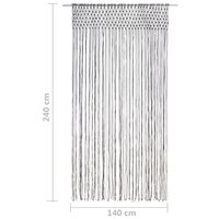 Gordijn macram&eacute; 140x240 cm katoen antraciet
