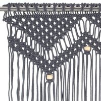 Gordijn macram&eacute; 140x240 cm katoen antraciet