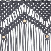 Gordijn macram&eacute; 140x240 cm katoen antraciet