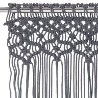 Gordijn macram&eacute; 140x240 cm katoen antraciet