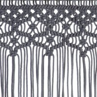 Gordijn macram&eacute; 140x240 cm katoen antraciet