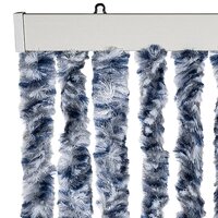 Vliegengordijn 100x200 cm chenille blauw en wit