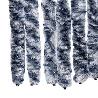 Vliegengordijn 100x200 cm chenille blauw en wit