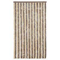 Vliegengordijn 100x230 cm chenille donkerbruin en beige