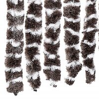Vliegengordijn 90x200 cm chenille bruin en wit