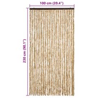 Vliegengordijn 100x230 cm chenille beige