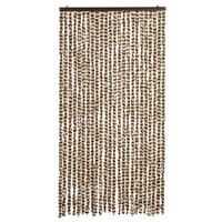 Vliegengordijn 100x230 cm chenille beige en bruin