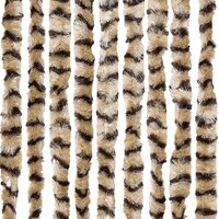 Vliegengordijn 100x230 cm chenille beige en bruin