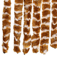 Vliegengordijn 100x230 cm chenille okerkleurig en wit