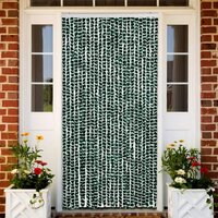 Vliegengordijn 100x230 cm chenille groen en wit