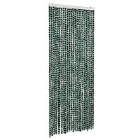 Vliegengordijn 100x230 cm chenille groen en wit