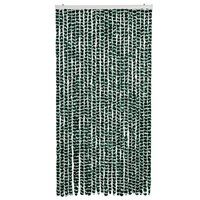 Vliegengordijn 100x230 cm chenille groen en wit