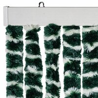 Vliegengordijn 100x230 cm chenille groen en wit