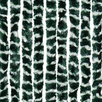 Vliegengordijn 100x230 cm chenille groen en wit