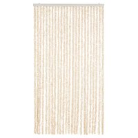 Vliegengordijn 100x220 cm chenille beige en wit