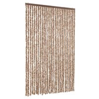 Vliegengordijn 118x220 cm chenille beige en donkerbruin