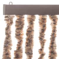 Vliegengordijn 118x220 cm chenille beige en donkerbruin