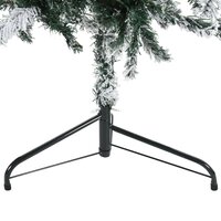 Kunstkerstboom half met sneeuw smal 210 cm