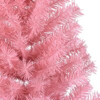 Kunstkerstboom met standaard half 150 cm PVC roze