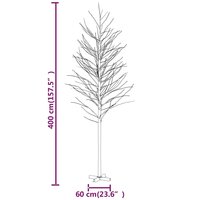 Berkenboom LED 672 LED&#039;s warmwit 400 cm wit