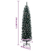 Kunstkerstboom smal met 300 LED&#039;s 210 cm