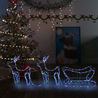 Buitenkerstversiering rendier en slee 576 LED&#039;s