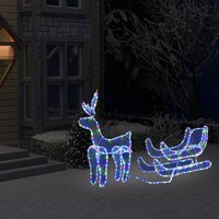 Kerstverlichting rendier en slee met mesh 432 LED&#039;s