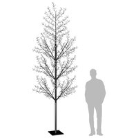 Kerstboom 1200 LED&#039;s blauw licht kersenbloesem 400 cm