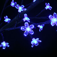 Kerstboom 1200 LED&#039;s blauw licht kersenbloesem 400 cm