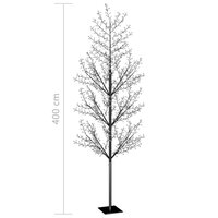 Kerstboom 1200 LED&#039;s blauw licht kersenbloesem 400 cm