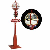 Straatlantaarn met kerstman LED 175 cm