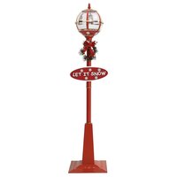 Straatlantaarn met kerstman LED 175 cm