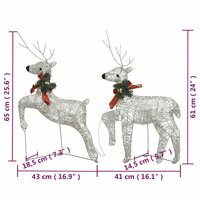 Buitenkerstversiering rendieren en slee 140 LED&#039;s goudkleurig