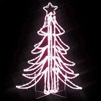 Kerstfiguur kerstboom met warmwitte LED&#039;s 87x87x93 cm