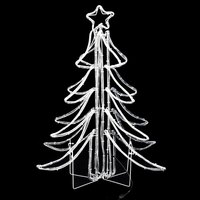 Kerstfiguur kerstboom met warmwitte LED&#039;s 87x87x93 cm
