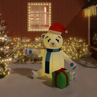 Kerstbeer met LED&#039;s opblaasbaar 180 cm