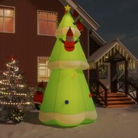 Kerstboom opblaasbaar met LED&#039;s 500 cm
