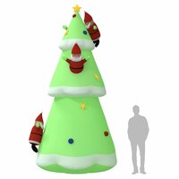 Kerstboom opblaasbaar met LED&#039;s 500 cm