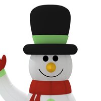 Sneeuwpopfamilie opblaasbaar met LED&#039;s 360 cm
