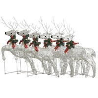 Kerstrendieren 6 st 120 LED&#039;s goudkleurig