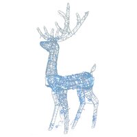 Kerstversieringen rendier 2 st 120 cm acryl koudwit