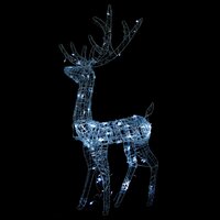 Kerstversieringen rendier 2 st 120 cm acryl koudwit