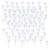Kerstverlichting ijspegels 200 koudwitte LED&#039;s 20 m acryl PVC