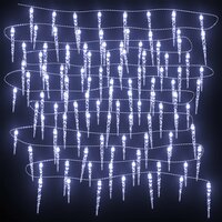 Kerstverlichting ijspegels 200 koudwitte LED&#039;s 20 m acryl PVC